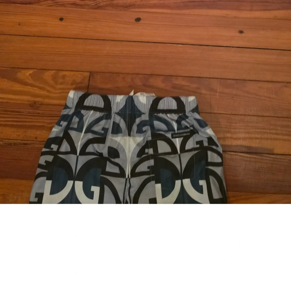 Dolce & Gabbana Kids Blue DG Logo Print Swim Shorts Trunks 18/24 Months NEW